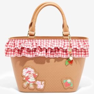 Strawberry Shortcake Gingham Basket Crossbody Bag